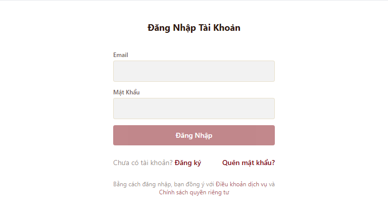 Màn hình đăng nhập